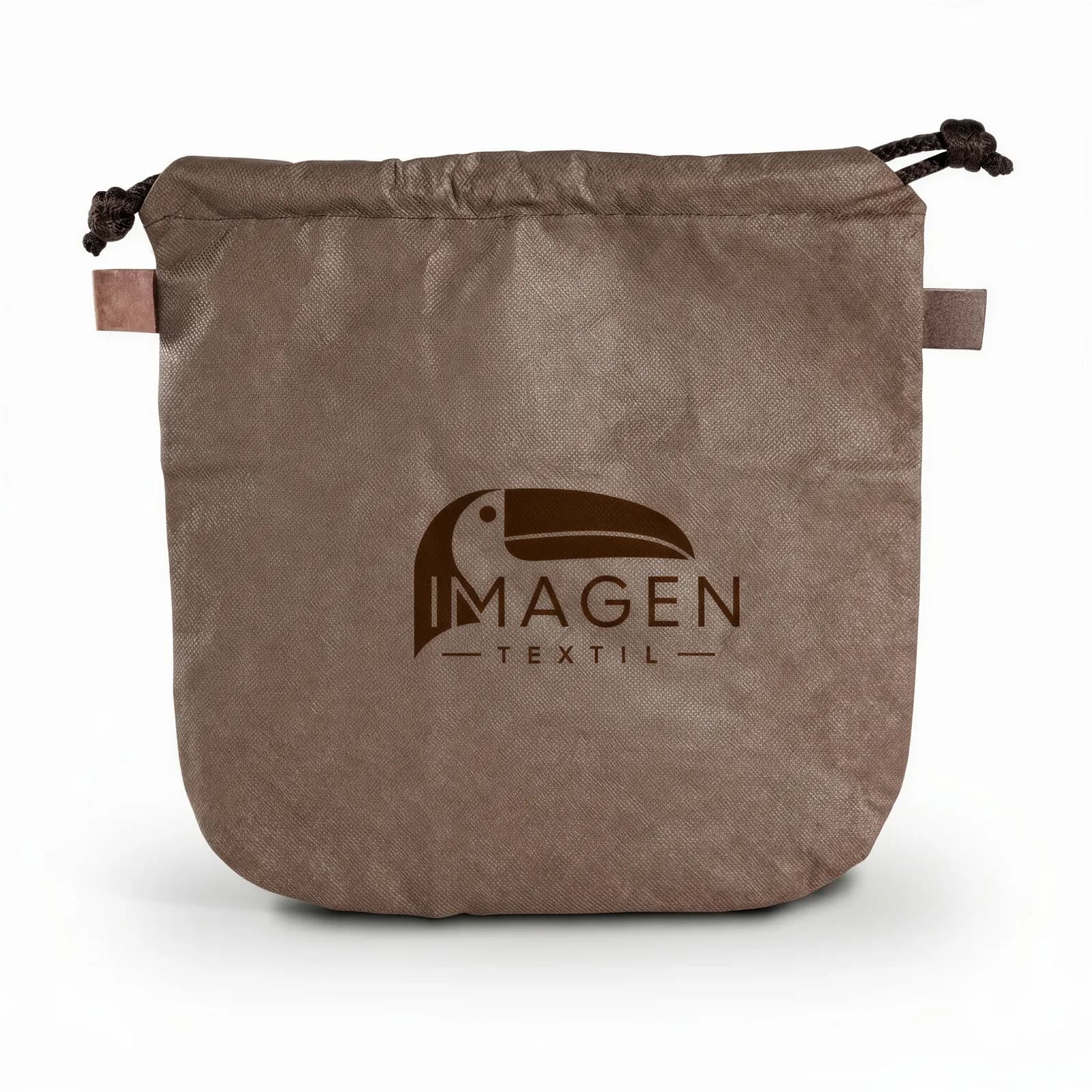 Bolsa de tela en no tejido café, vista principal
