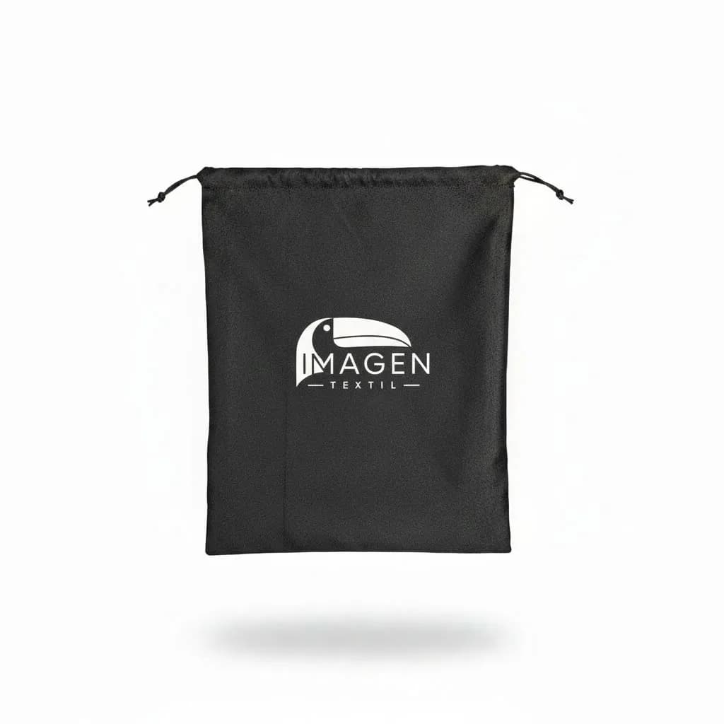 Bolsa de tela en poliéster negro, vista principal