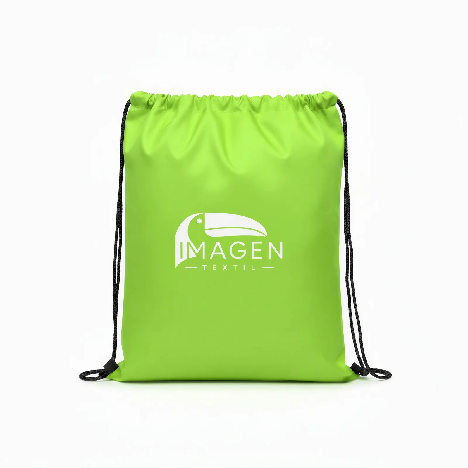 Morral de poliéster verde limón, vista principal