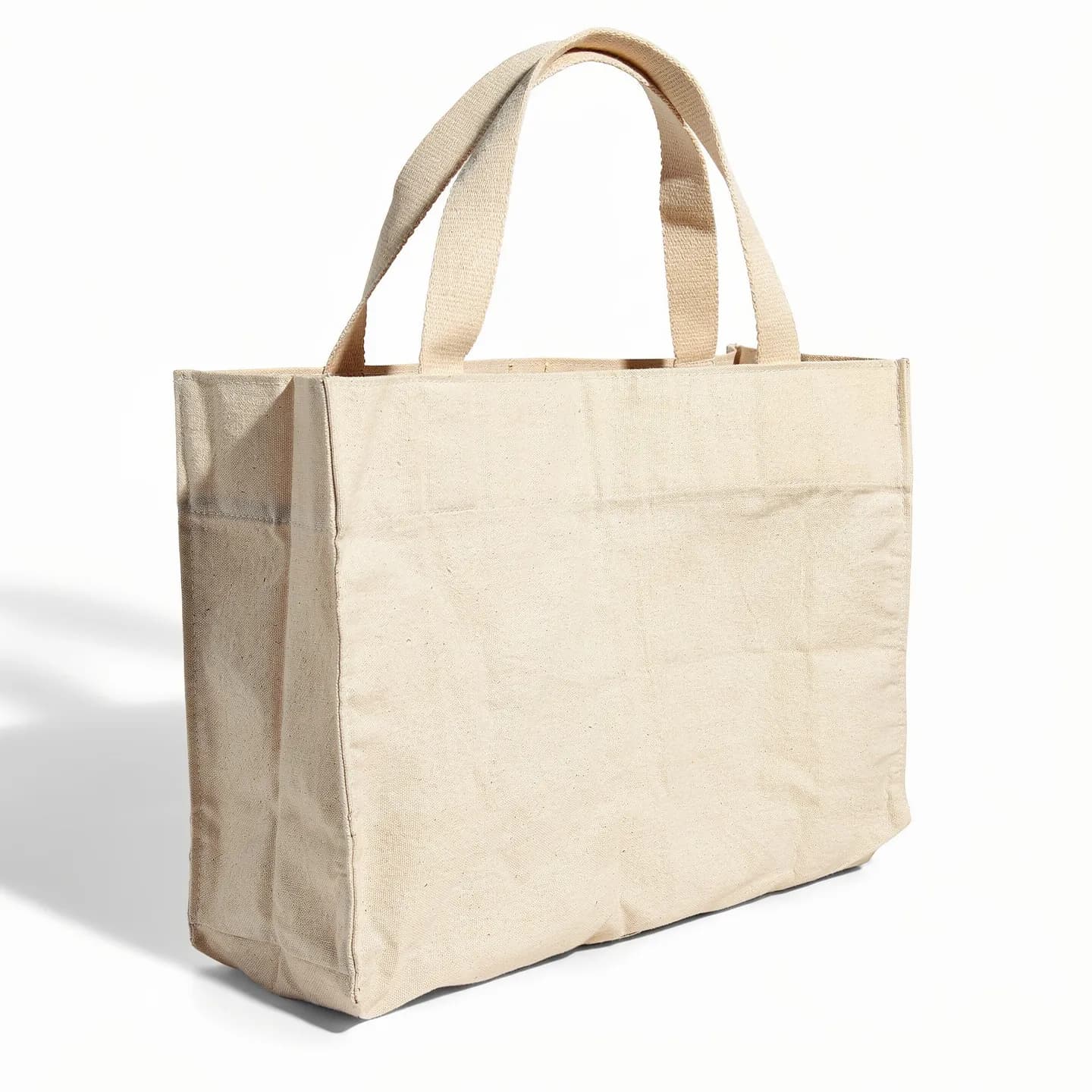 Tote de manta cruda con fuelle, vista principal