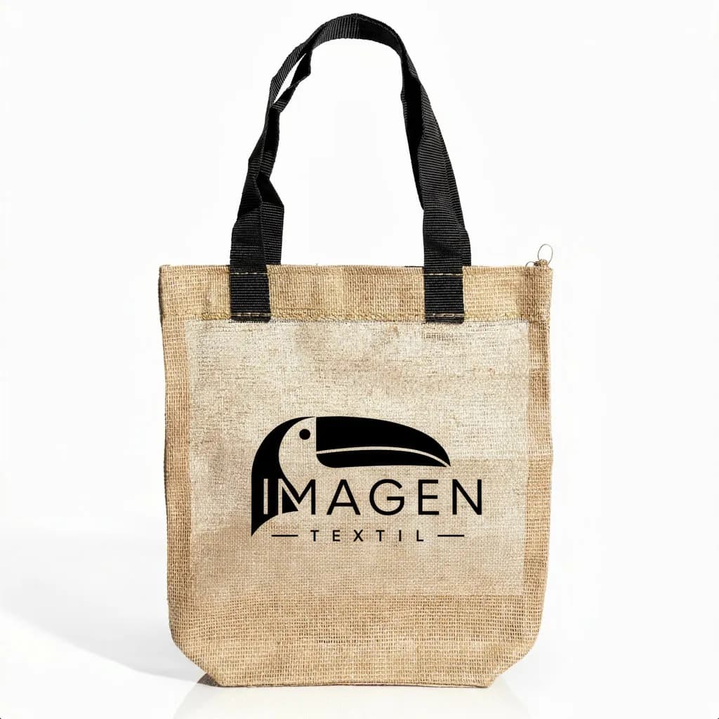 Tote de yute natural, vista principal